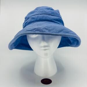 Wallaroo Hat Company Women's Casual Traveler Adjustable Slate Blue Cotton Hat